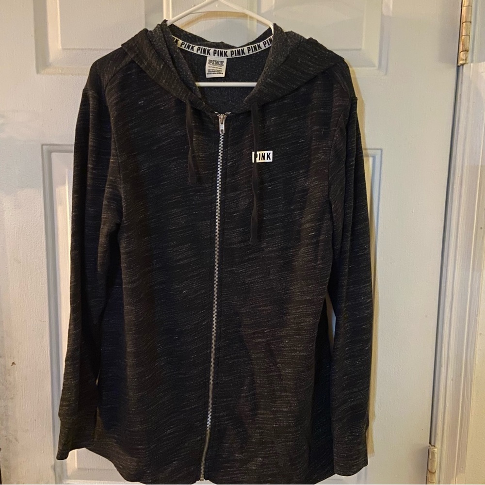 Victoria Secret PINK zip up hoodie jacket
Dark grey white